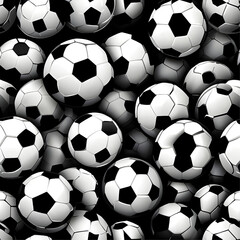 Poster - soccer balls seamless pattern, abstract background, vector ready for design 