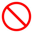 © phutty - Prohibited sign,refusal denial warning and symbol