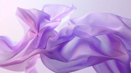Wall Mural - An abstract purple curved shape with soft edges and blurred details, set against a light background.
