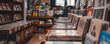 © AI_images_for_people - A retro record store with vinyl records and bold, colorful posters.