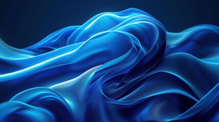 Wall Mural - abstract blue wave background flowing liquid texture graphic design