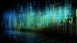 © tohceenilas - Abstract digital background with dynamic data visualization and glowing charts representing growth and technology in a futuristic setting.