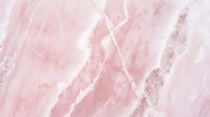 Wall Mural - Close-up of pink marble, bright daylight, soft pink hues with subtle white streaks. 