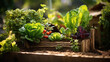 © evening_tao - Thriving Homegrown Vegetable Garden Oasis