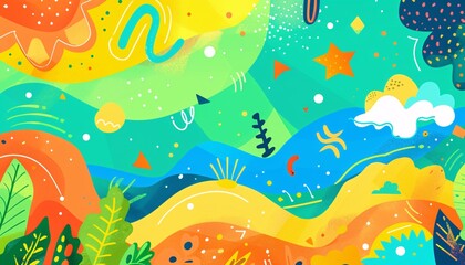 Wall Mural - grafiti Vibrant and Playful Backgrounds for UXUI Design