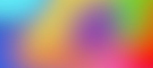 Wall Mural - abstract rainbow colorful gradient ombre color blend background, horizontal, illustration