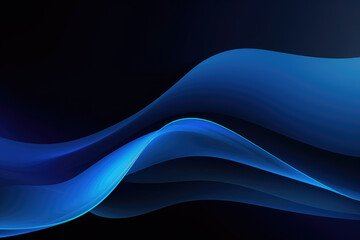 Sticker - Sleek Blue Abstract Wave Background