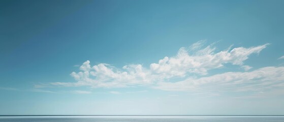 Poster - Tranquil Sea Horizon under a Clear Sky