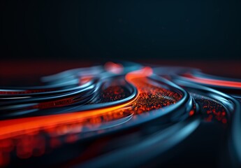 Wall Mural - Vibrant Light Trails in Motion, Data Flow Speed and Technology Progress