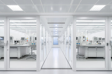 Canvas Print - Pristine High-Tech Laboratory Cleanroom Interior