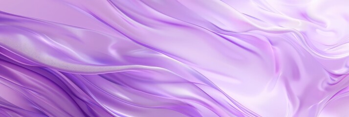 Canvas Print - Luxurious Purple Satin Fabric with Elegant Waves