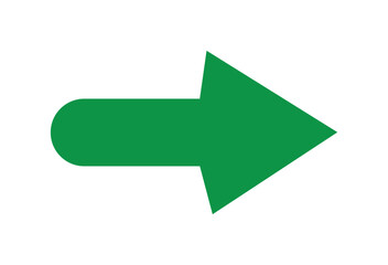Green arrow icon, arrow icon on white  background. arrow green pointer right symbol for direction, simple arrow pointing right for navigation. Vector illustration. Eps file 82.