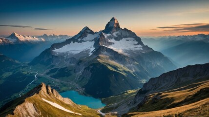 Beautiful Swiss Alps landscape.