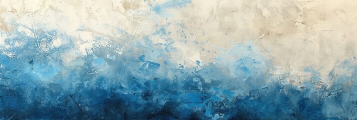 Sticker - Abstract Artistic Blue and White Background Texture