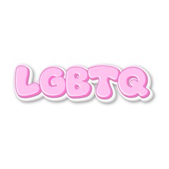 Sticker - 3D LGBTQ text poster art