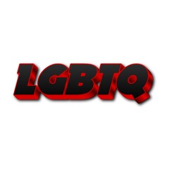 Sticker - 3D LGBTQ text poster art