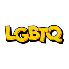 Sticker - 3D LGBTQ text poster art