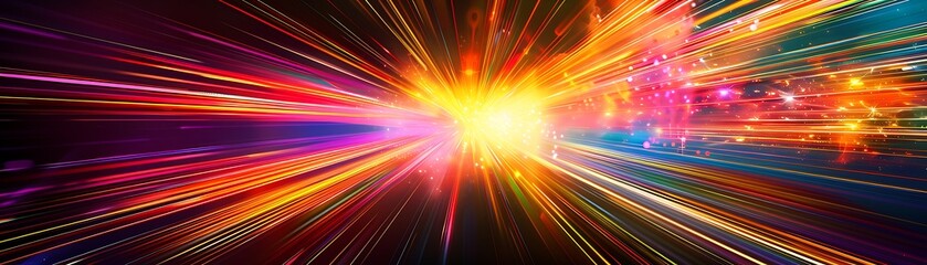 Wall Mural - Vibrant Abstract Light Explosion
