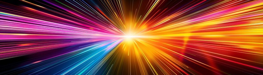 Wall Mural - Vibrant Abstract Light Explosion
