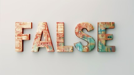 Wall Mural - Mistake and Fraud symbol created in Pixel Typography.