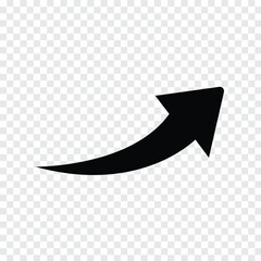 Wall Mural - Black arrow icon on transparent background. flat style. arrow icon for your web site design, logo, app, UI. arrow indicated the direction symbol. Vector illustration. Eps file 122.