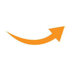 Wall Mural - orange arrow icon on white background. flat style. arrow icon for your web site design, logo, app, UI. arrow indicated the direction symbol. Vector illustration. Eps file 131.
