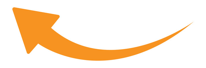 Wall Mural - Orange arrow icon on white background. flat style. arrow icon for your web site design, logo, app, UI. arrow indicated the direction symbol. Vector illustration. Eps file 132.