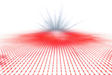 Wall Mural - png red technology light effect halftone neon.