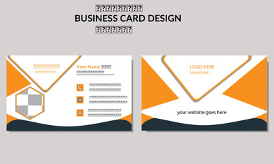 Wall Mural - front and back corporate business card design modern shapes template minimalist visiting card layout