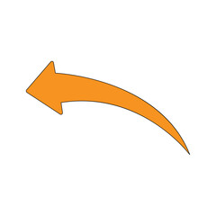 Wall Mural - Orange arrow icon on white background. flat style. arrow icon for your web site design, logo, app, UI. arrow indicated the direction symbol. Vector illustration. Eps file 159.