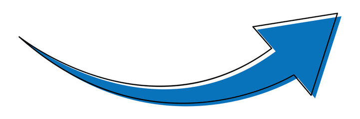 Wall Mural - blue arrow icon on white background. flat style. abstract blue arrow sign. blue arrow for your web site design, logo, app, UI. Vector illustration. Eps file 164.