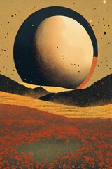 Wall Mural - the sun in the desert