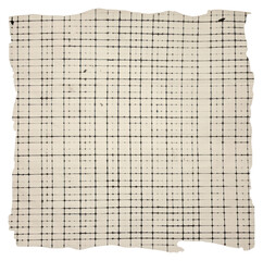 Sticker - PNG Grid paper ripped paper text tartan linen.