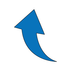 Wall Mural - blue arrow icon on white background. flat style. abstract blue arrow sign. blue arrow for your web site design, logo, app, UI. Vector illustration. Eps file 200.