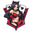 © Yash - sizzling casino girl as mascot isolated on transparent background
