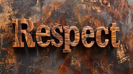 Wall Mural - Wooden Rosewood Honor and Appreciation concept art poster.