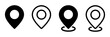 © Nkrumah - location pin icon symbol sign isolated on transparent background, map flat vector icon designs