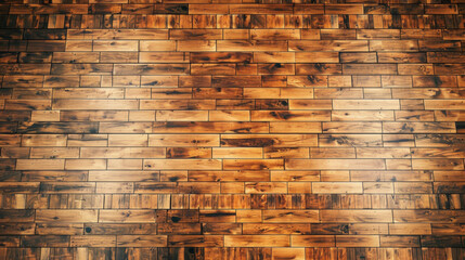 Wall Mural - A wooden floor with a light brown color