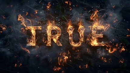 Sticker - Fire Verification and Reality concept art poster.