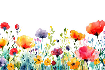 Sticker - PNG  Small Wildflower border backgrounds wildflower painting.