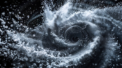 Poster - A swirling vortex of water and snow