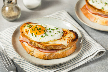 Poster - French Croque Madame Sandwich