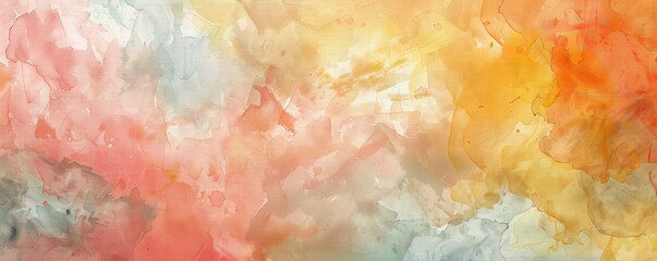 Wall Mural - Abstract watercolor background blending warm and cool tones