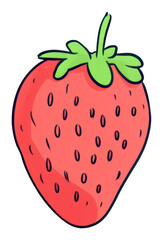 Sticker - PNG Strawberry fruit plant food.