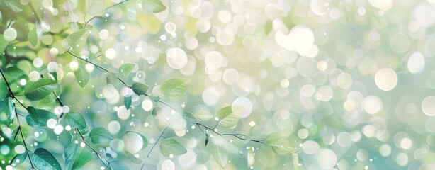 Wall Mural - vibrant spring background for web design or presentation generative ai