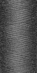 Wall Mural - macro texture of a skein of grey sewing thread