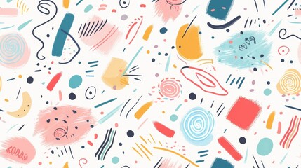 Wall Mural - vibrant background with geometric patterns for creative projects generative ai