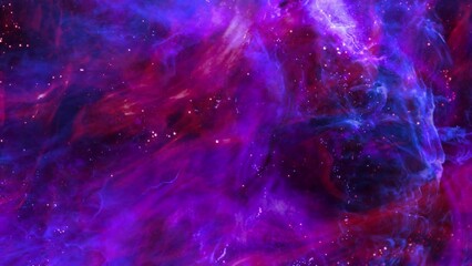 Wall Mural - abstract space blue red and purple 4k loop features a blue, red, and purple space scene with moving 