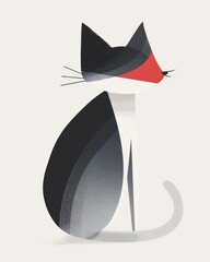 Sticker - Whimsical Cat Composition for Children's Book or Pet Accessories Generative AI