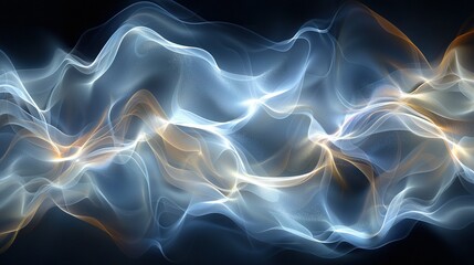 Wall Mural -   blue, yellow, and white smoke on a black background